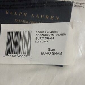 Ralph Lauren Organic Cotton Euro Sham in Gray